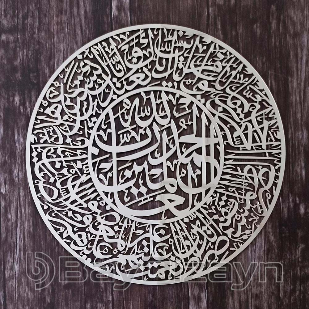 Fatiha Suresi Gümüş 48X48