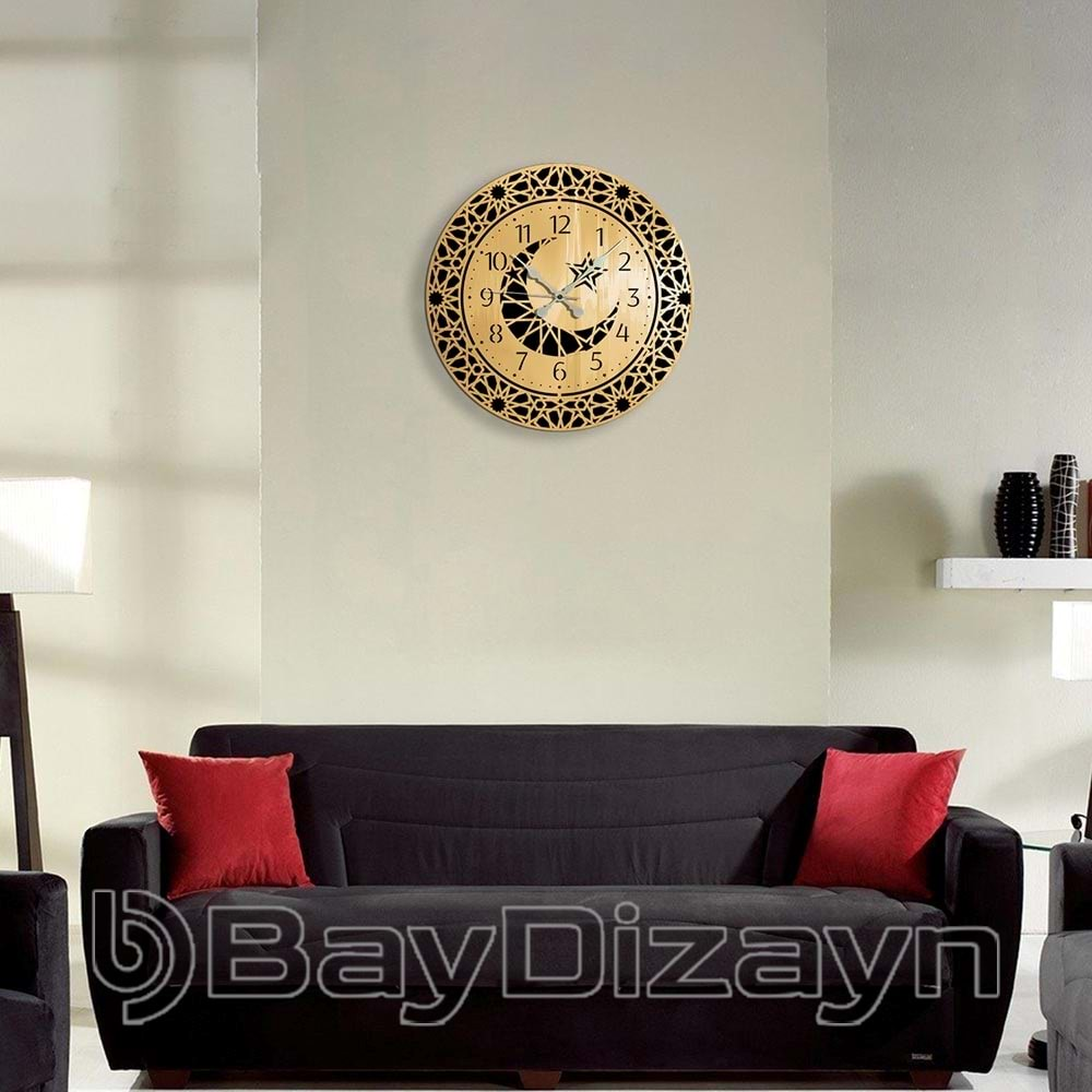 DES01 Ay Yıldız Altın 40X40